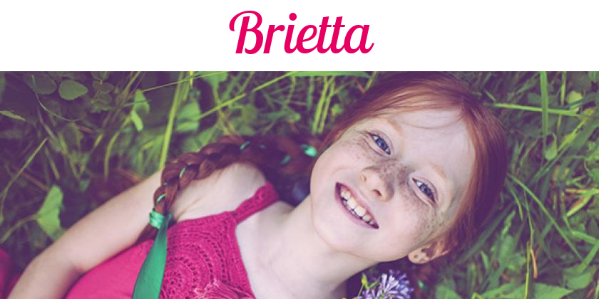 Namensbild von Brietta auf vorname.com