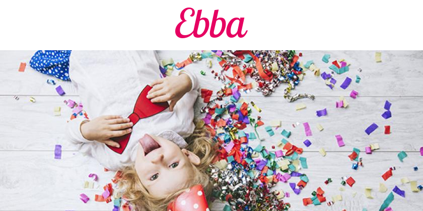 Namensbild von Ebba auf vorname.com