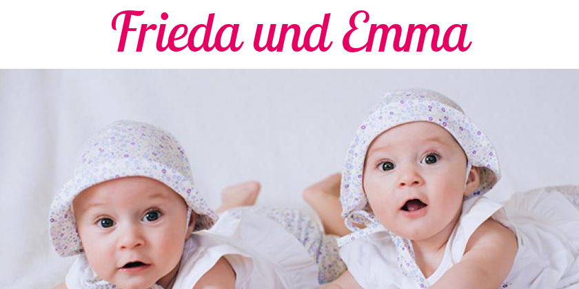 Namensbild von Frieda und Emma auf vorname.com