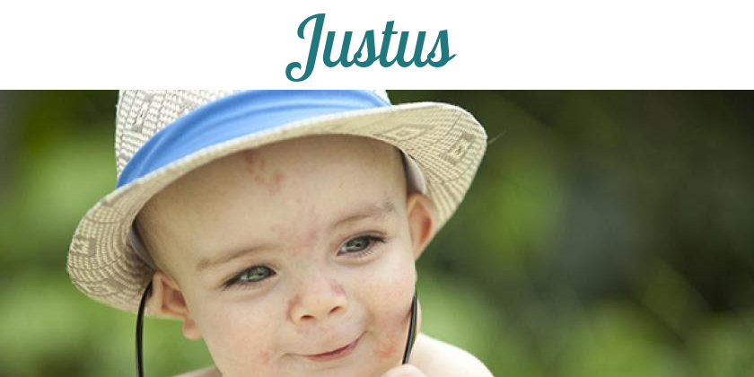 Namensbild von Justus auf vorname.com
