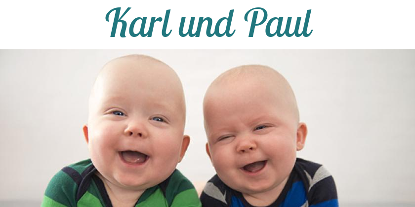 Namensbild von Karl und Paul auf vorname.com