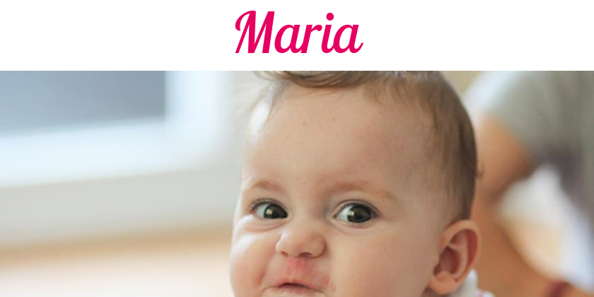Namensbild von Maria auf vorname.com