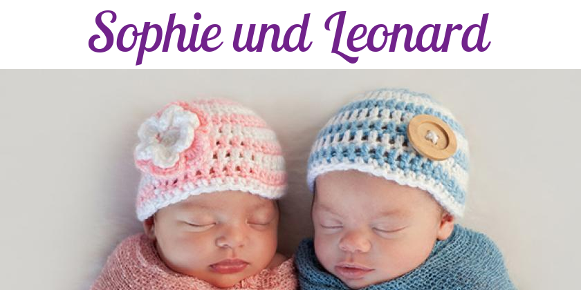 Namensbild von Sophie und Leonard auf vorname.com