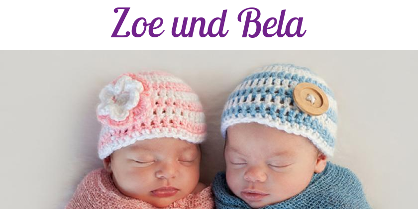Namensbild von Zoe und Bela auf vorname.com